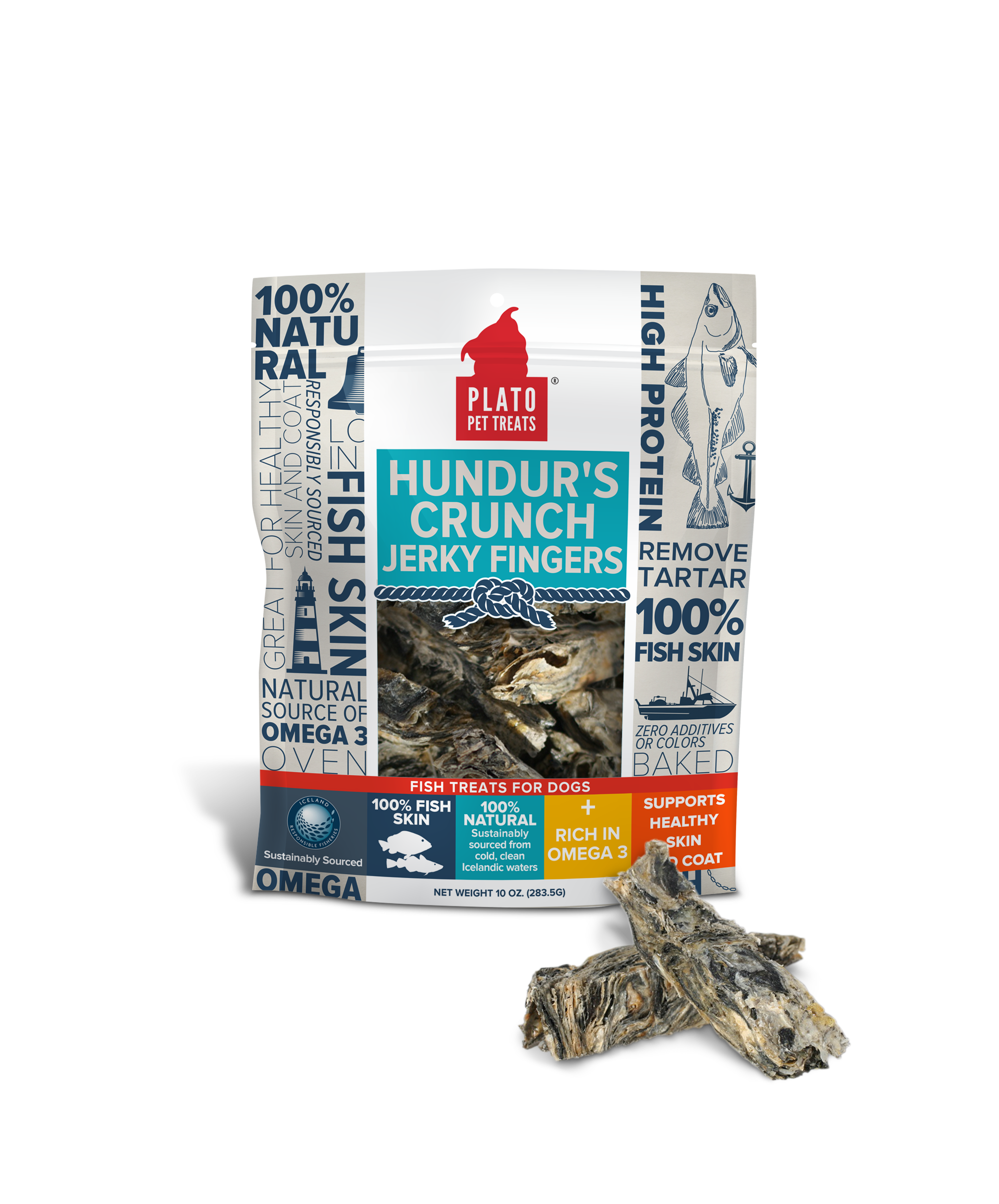 Plato Hundur's Grain Free Crunch Jerky Fingers Dog Treats Plato Hundur's Grain Free Crunch Jerky Fingers Dog Treats
