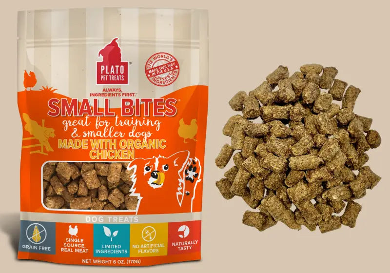 Featured-Product-Blog-Small-Bites-with-Organic-Chicken Plato Pet