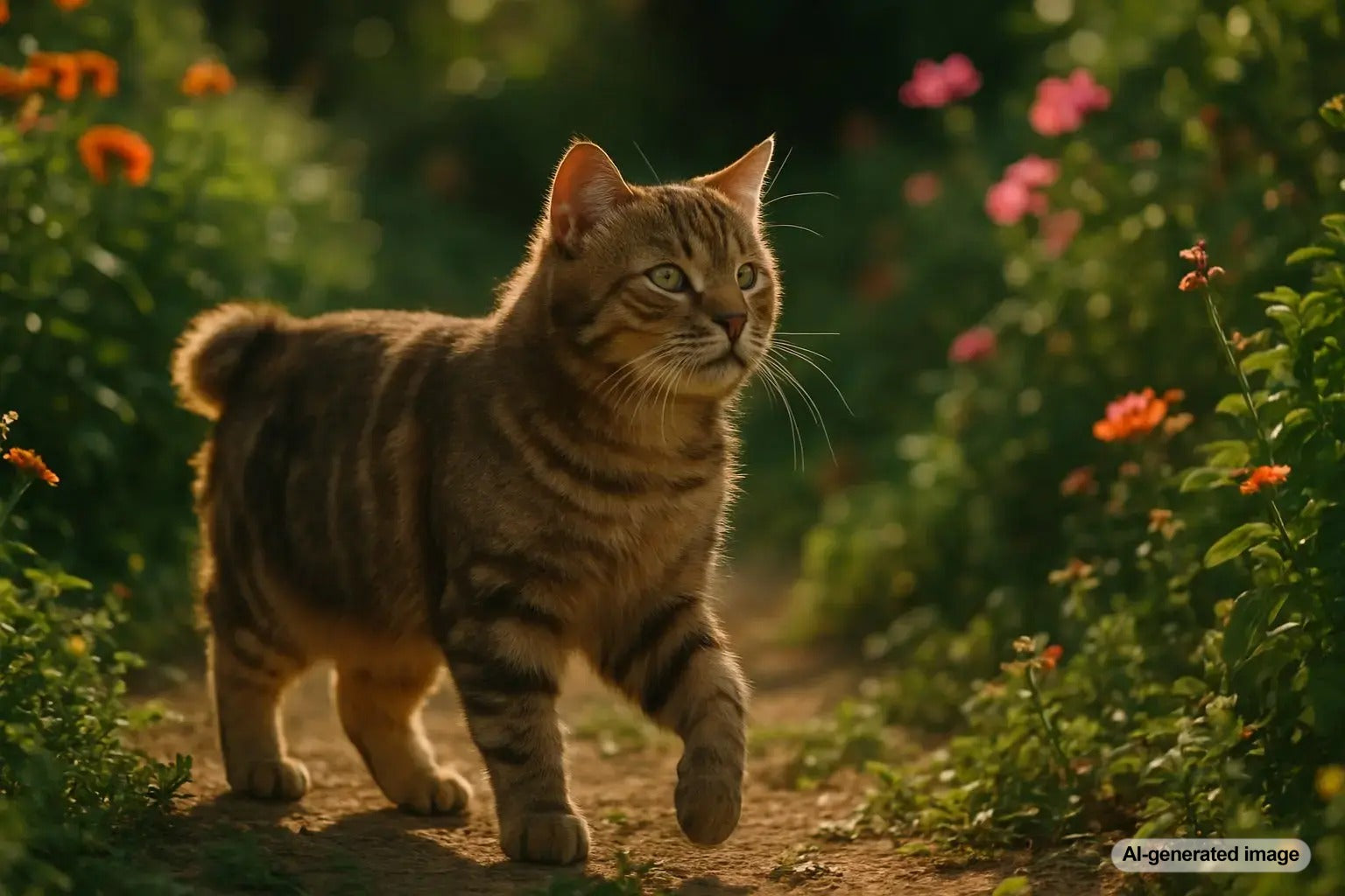 American Bobtail cat relaxing indoors