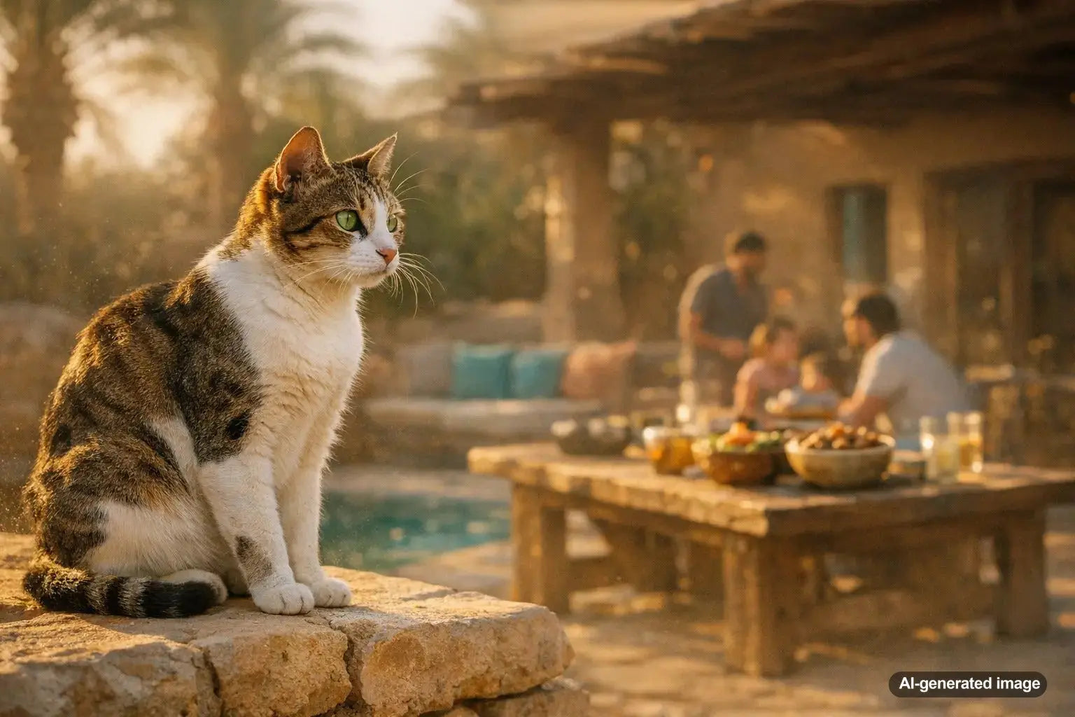 Arabian Mau cat showcasing its athletic build and desert-adapted features