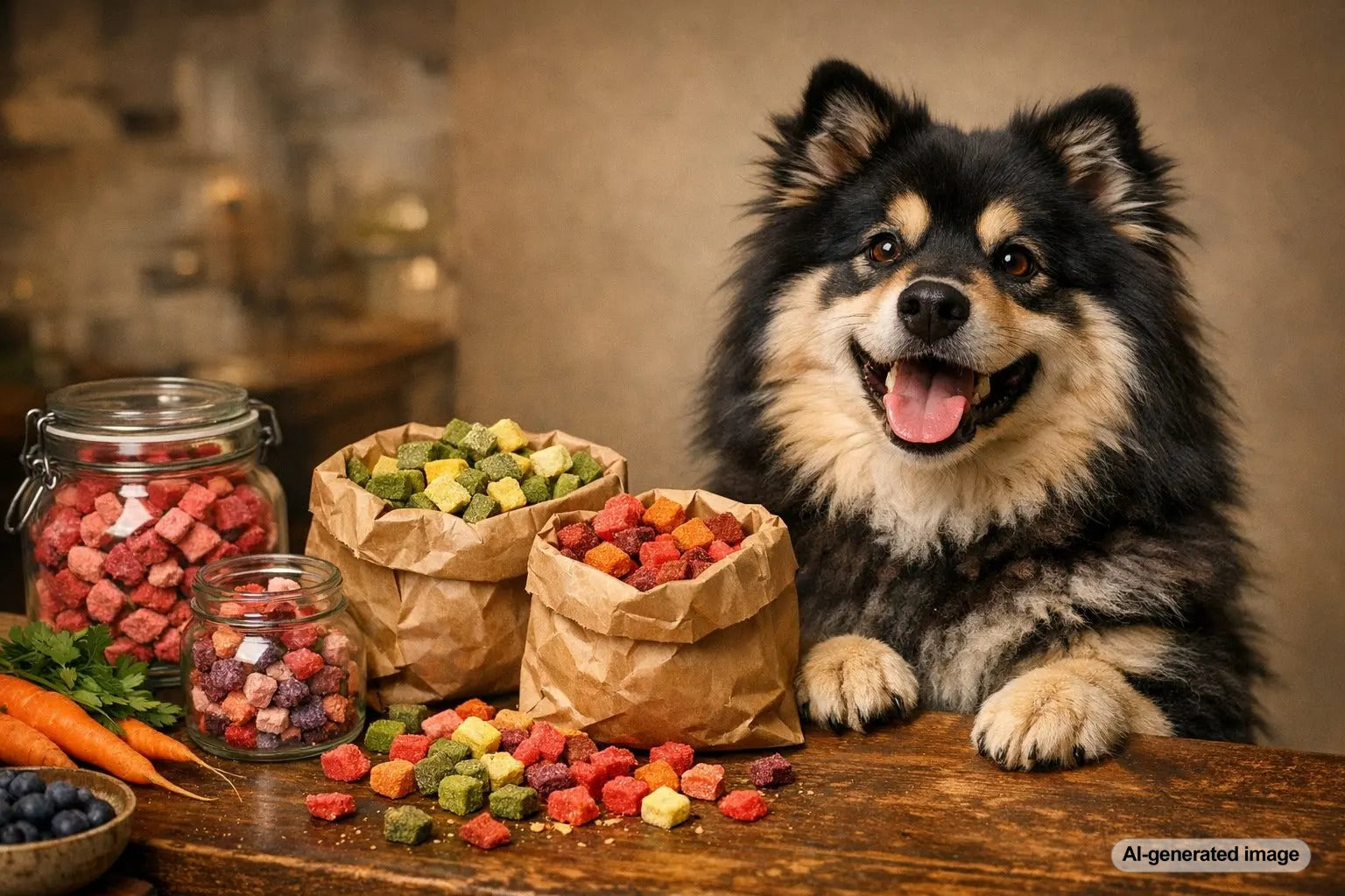 Dog treats article image about whether freeze-dried dog treats are healthy and what to look for when buying them