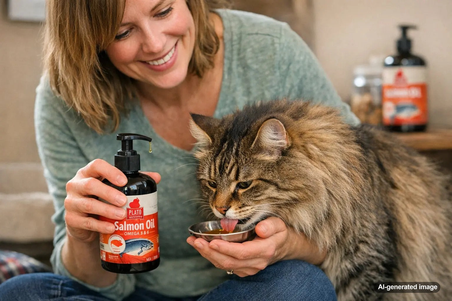 Dog enjoying salmon oil benefits for joint and immune health