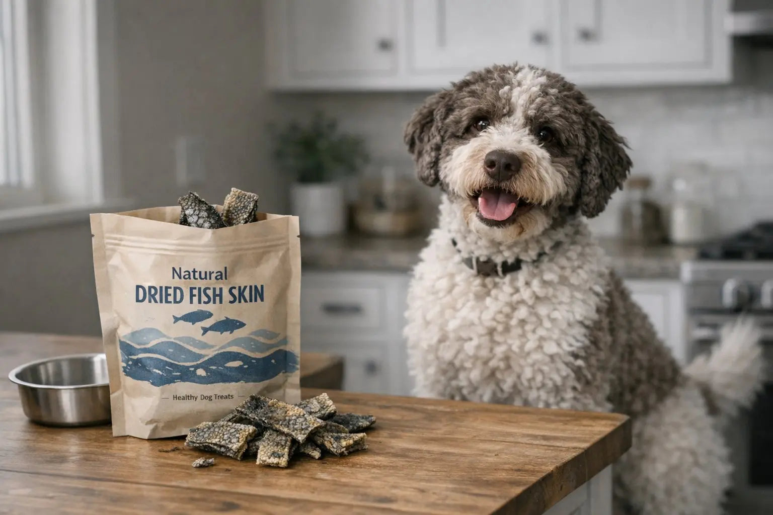 Best dried fish skin dog treat crunchy cod skin snacks for dogs