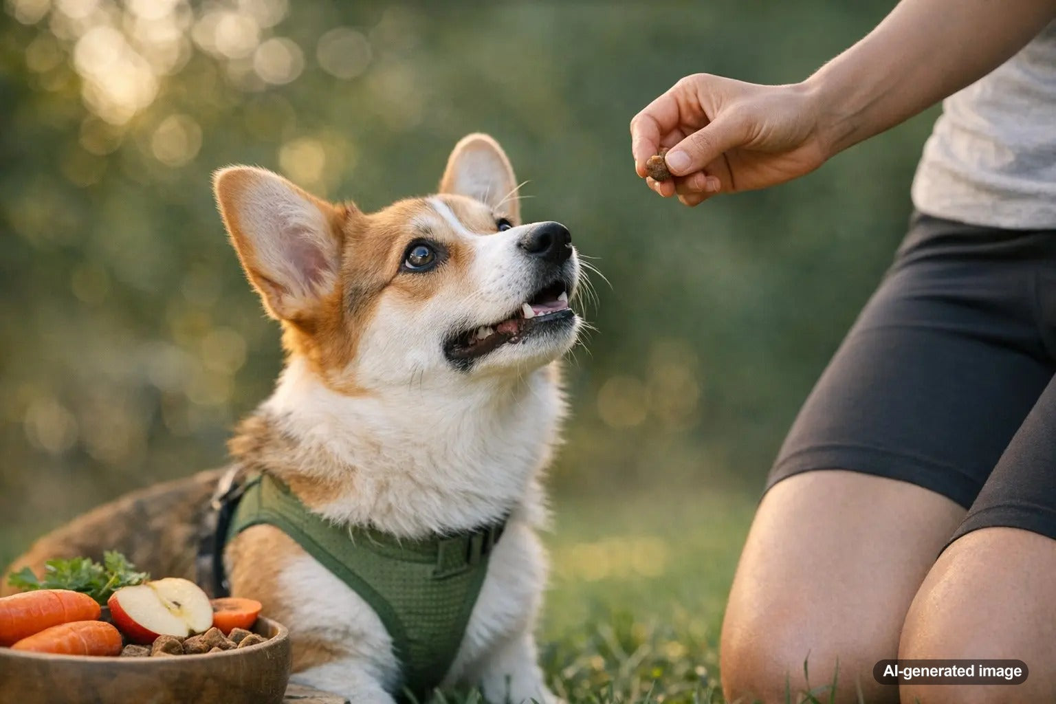 Puppy enjoying gentle bite-size training treats for fast rewards without upsetting their tummy