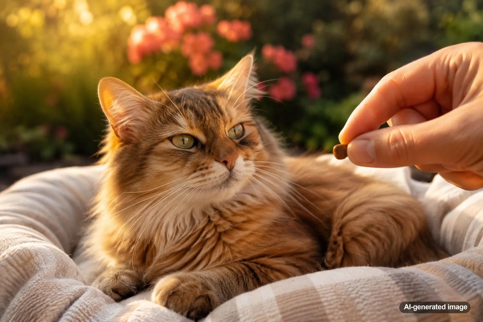 Sleeping cat resting peacefully while dreaming in soft blue and yellow colors