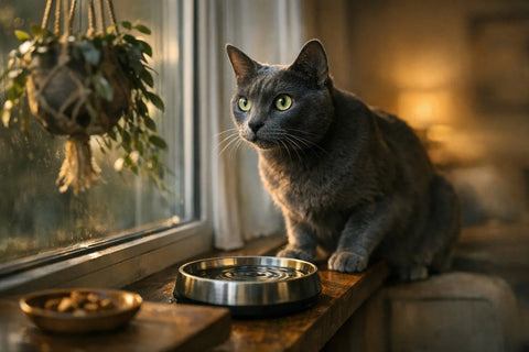 Curious cat reacting to environmental changes and earthquakes