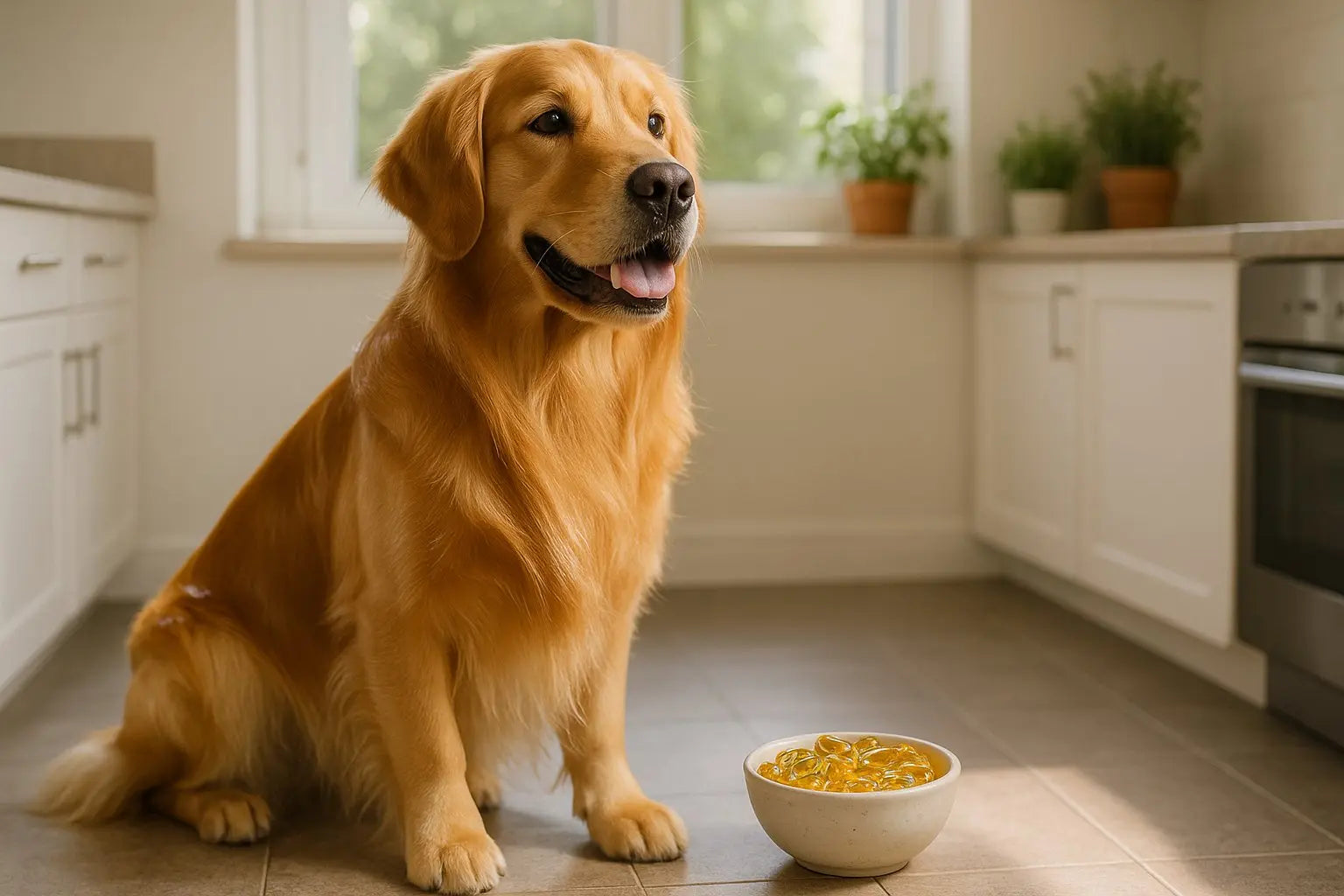 Fish oil benefits for dogs to improve coat health