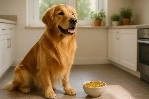 Fish oil benefits for dogs to improve coat health