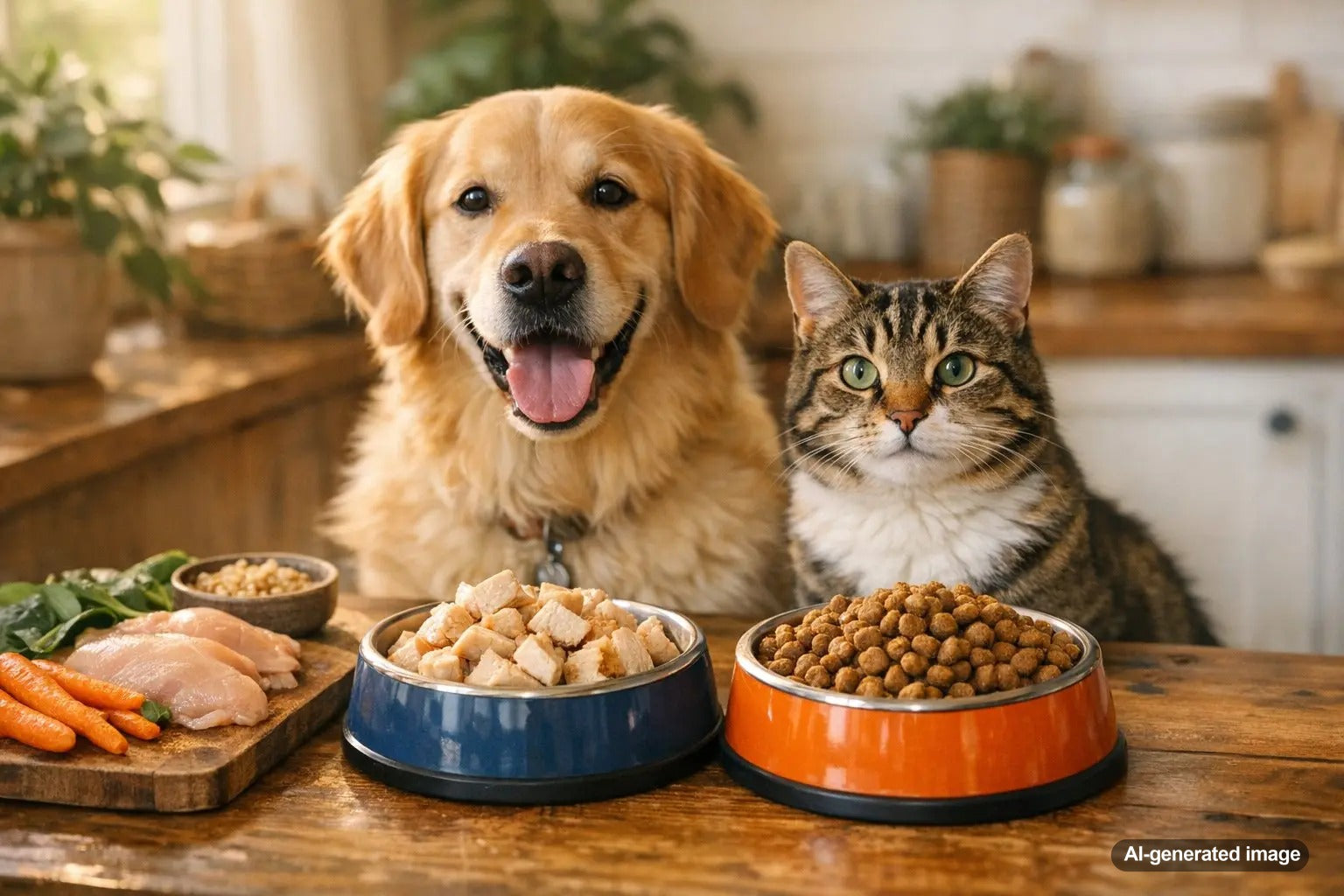 Chicken meal vs chicken pet food label comparison for dogs and cats