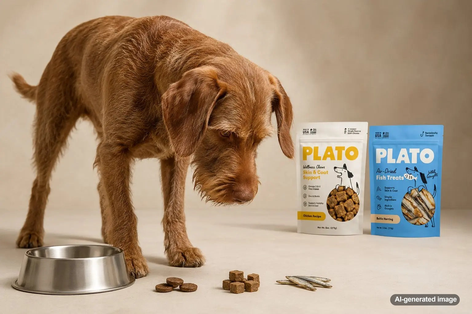 Chicken, beef, and fish dog treats for choosing the best protein for your dog's lifestyle
