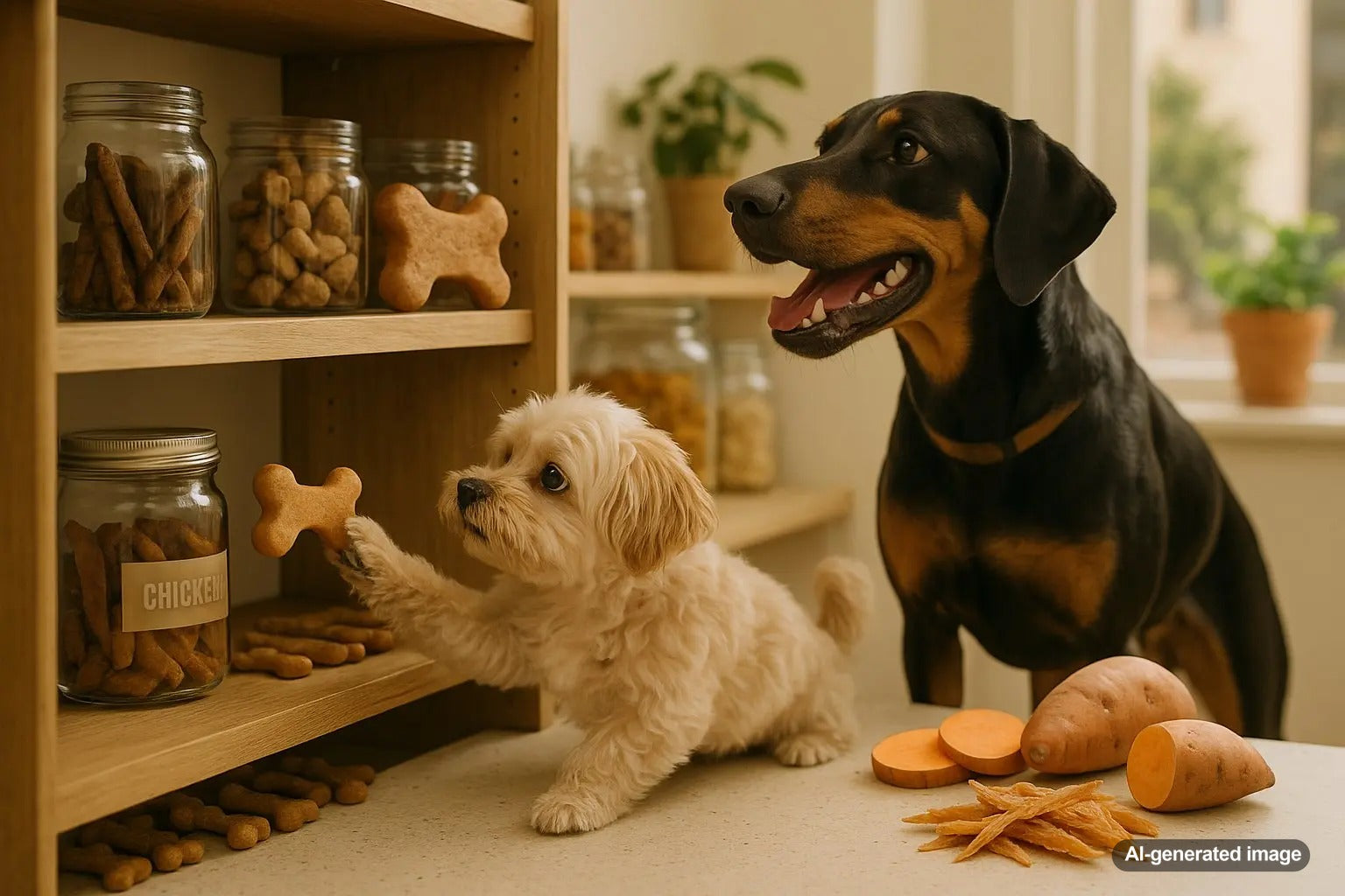 Choosing treats for small dogs vs large breeds blog featured image