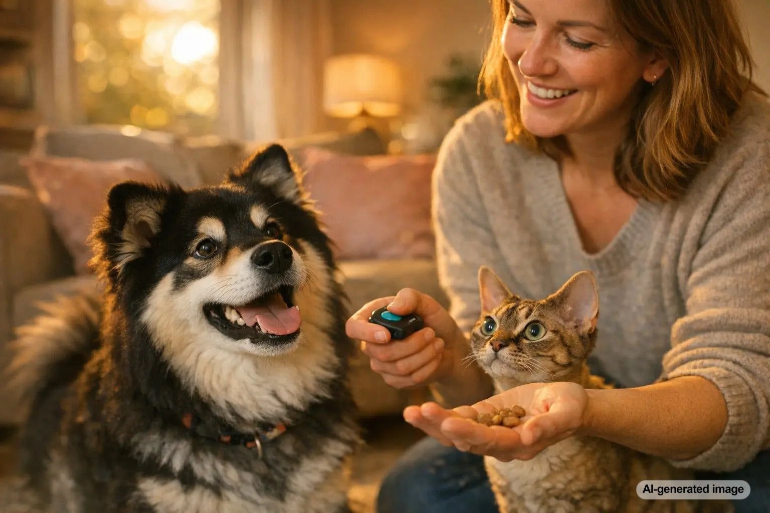 Dog Clicker Training With Treats For Positive Reinforcement