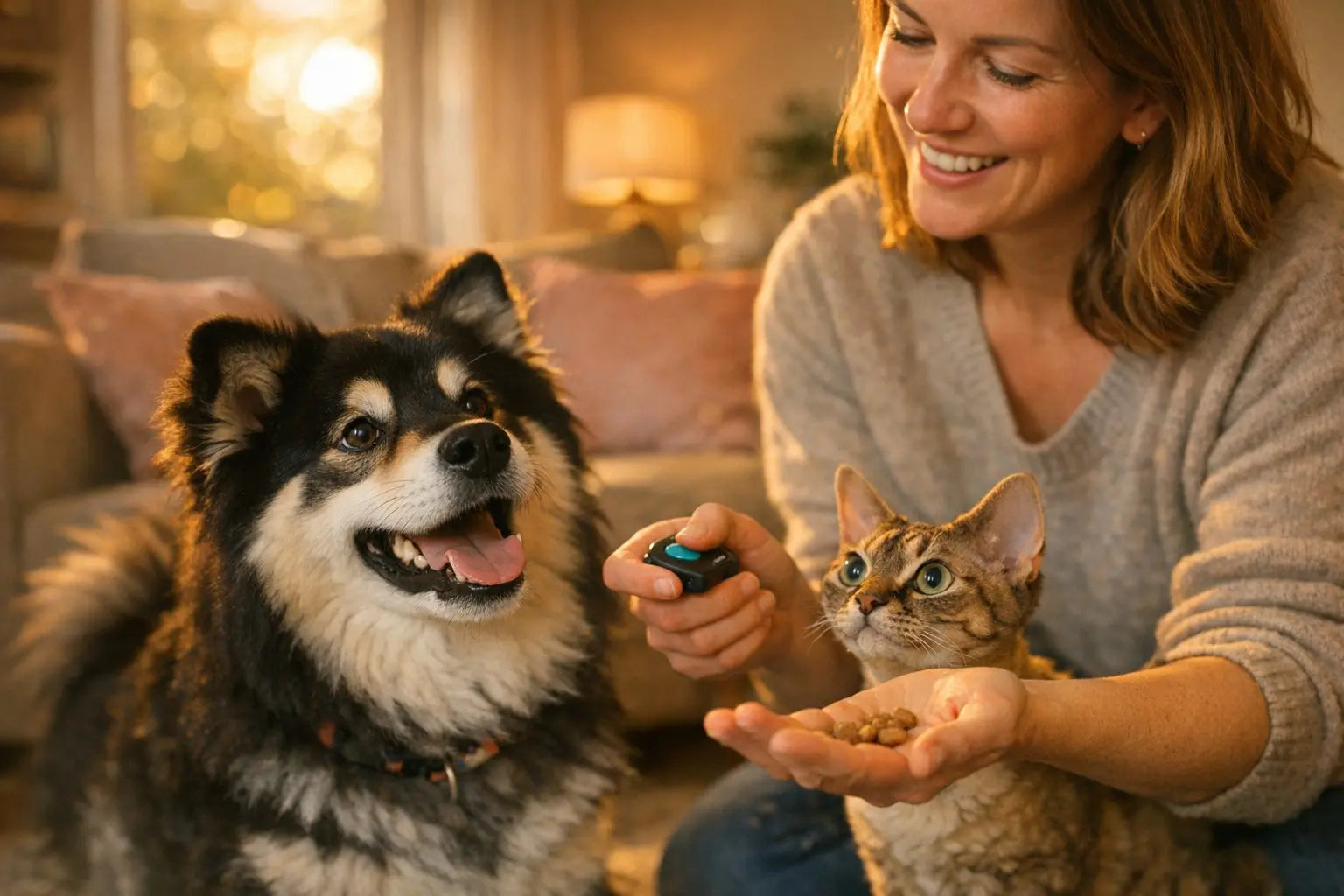 Dog Clicker Training With Treats For Positive Reinforcement