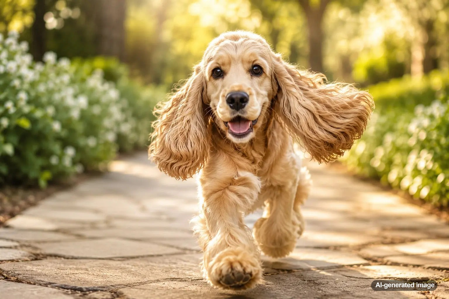 Cocker Spaniel with clean photo-ready ears and a freshly groomed face