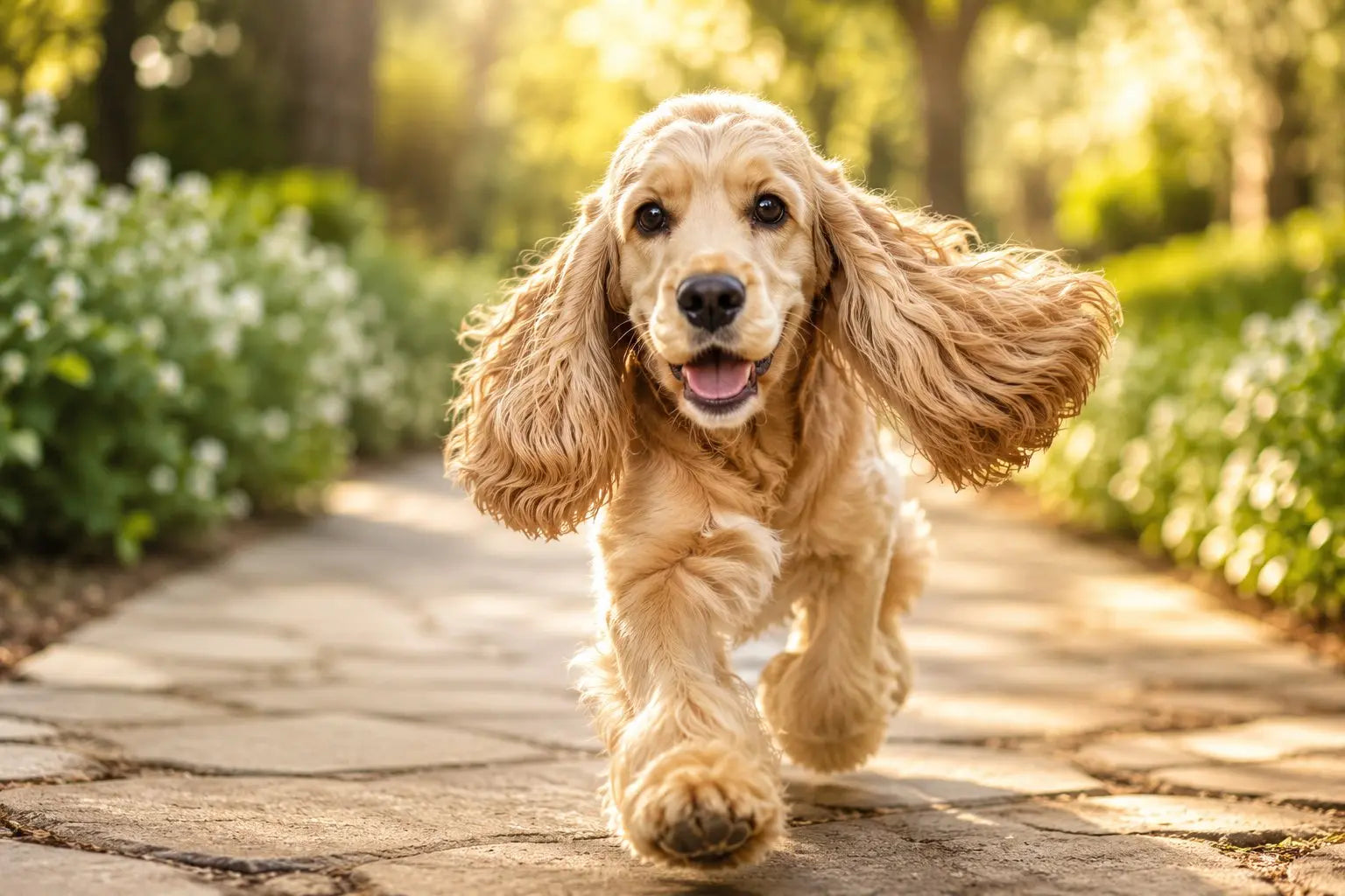 Cocker Spaniel with clean photo-ready ears and a freshly groomed face
