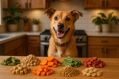 Dog enjoying Plato Pet Treats
