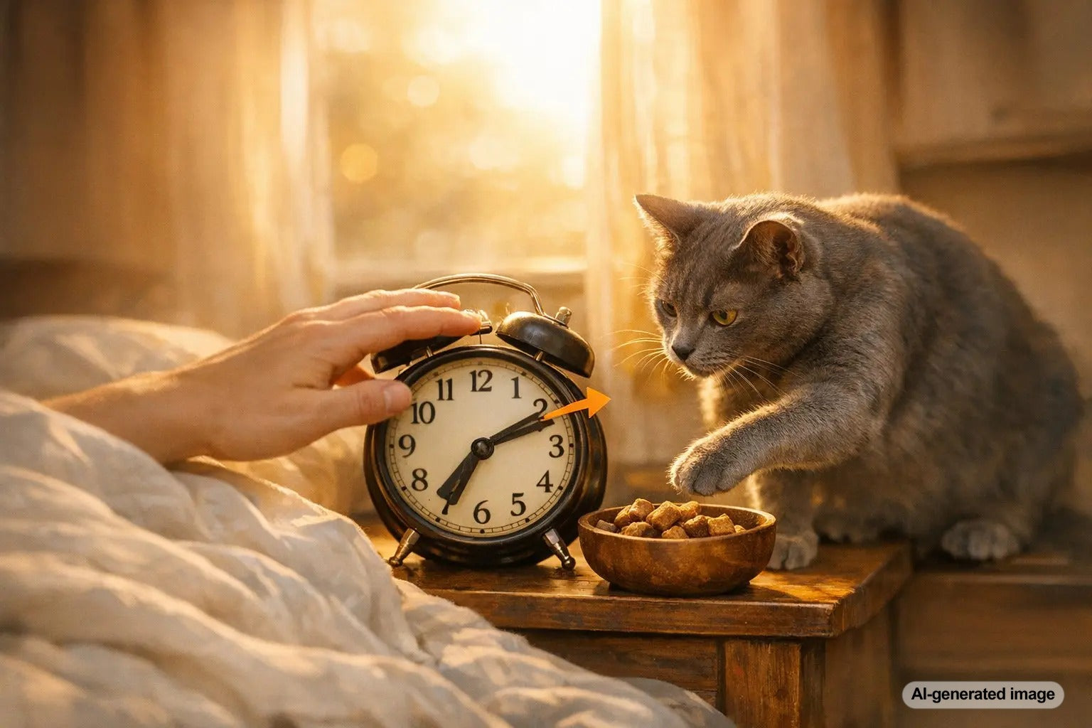 Curious cat adjusting to daylight saving time changes