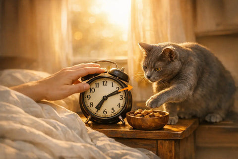 Curious cat adjusting to daylight saving time changes