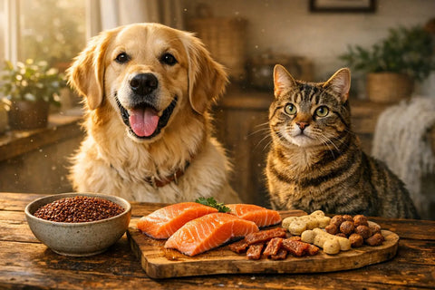 Flaxseed supporting healthy skin and shiny coats for dogs and cats