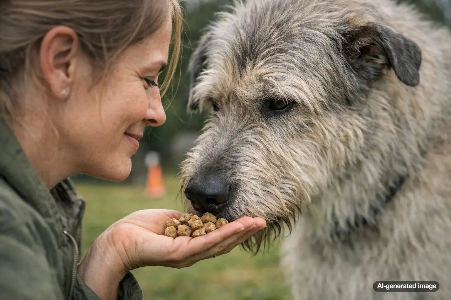 Large breed dog with freeze-dried raw style food and nutritious fish-based feeding options
