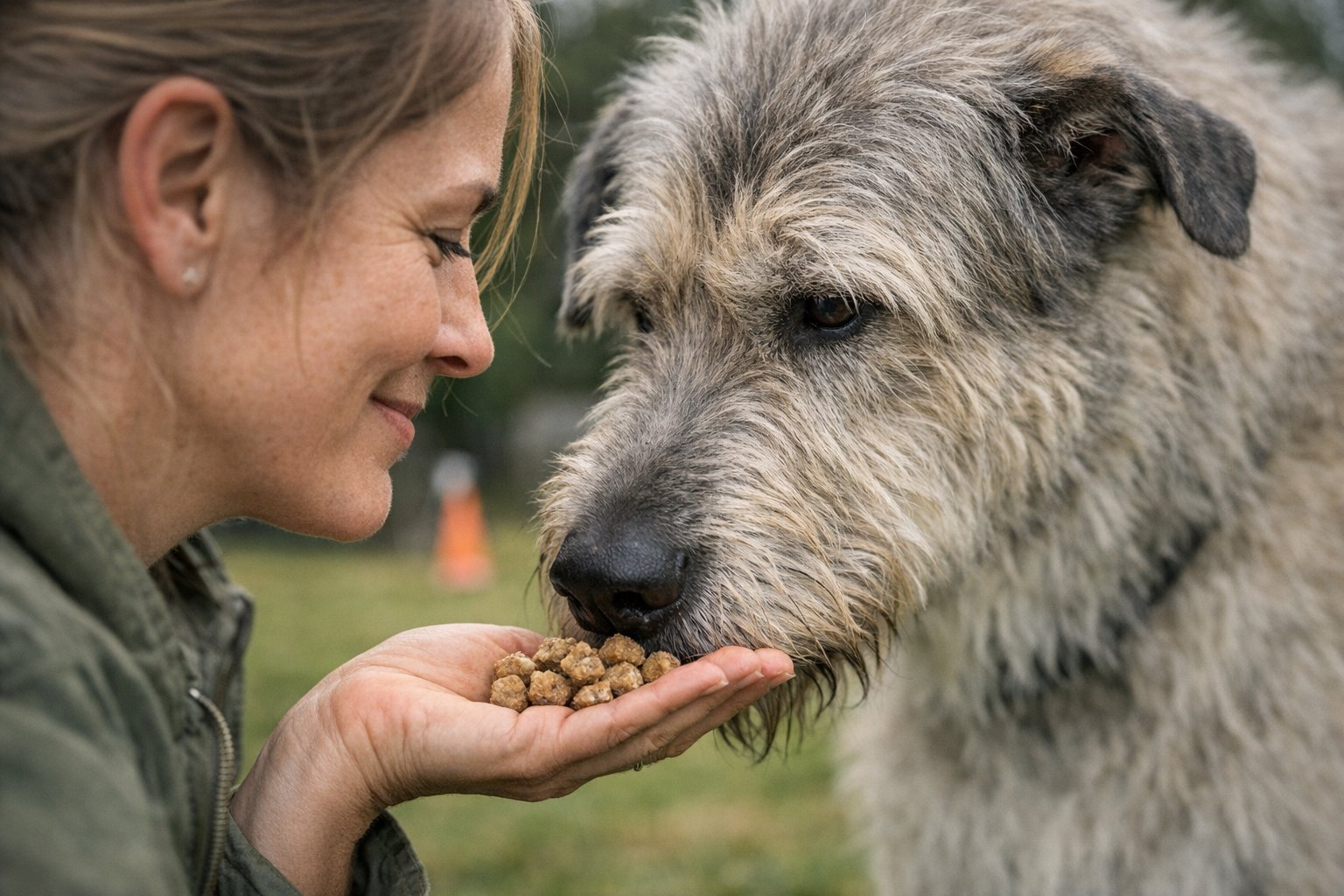 Large breed dog with freeze-dried raw style food and nutritious fish-based feeding options