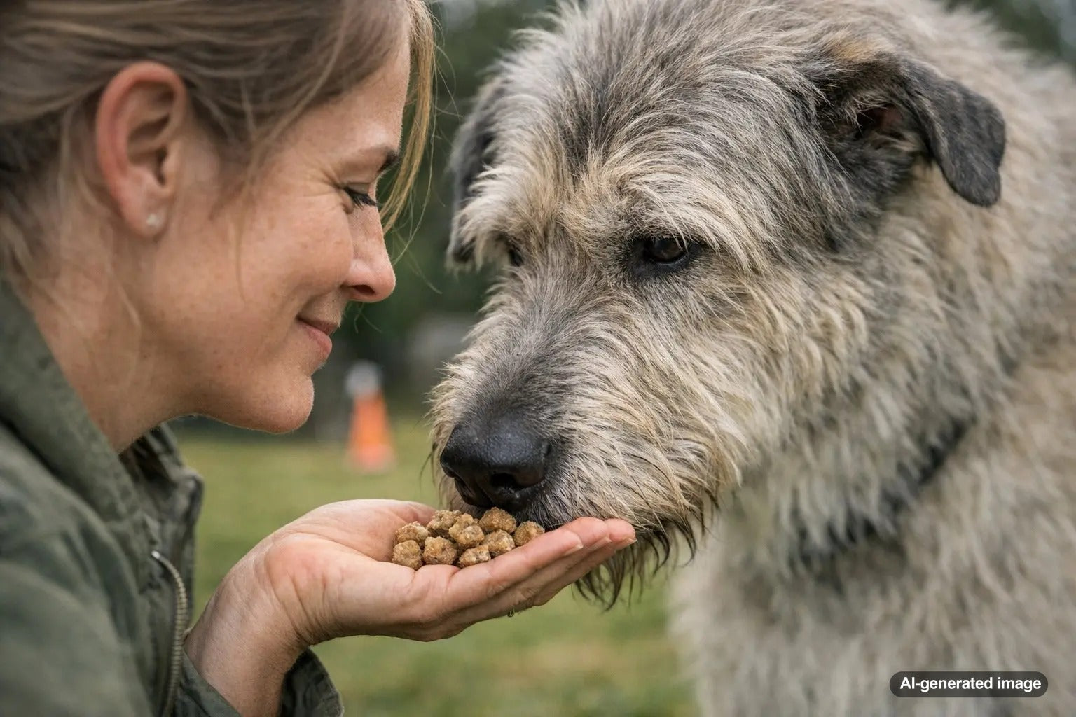 Large breed dog with freeze-dried raw style food and nutritious fish-based feeding options