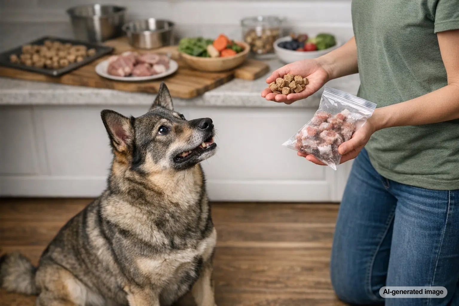 Freeze dried raw dog food and frozen raw dog food compared for convenience for busy dog owners