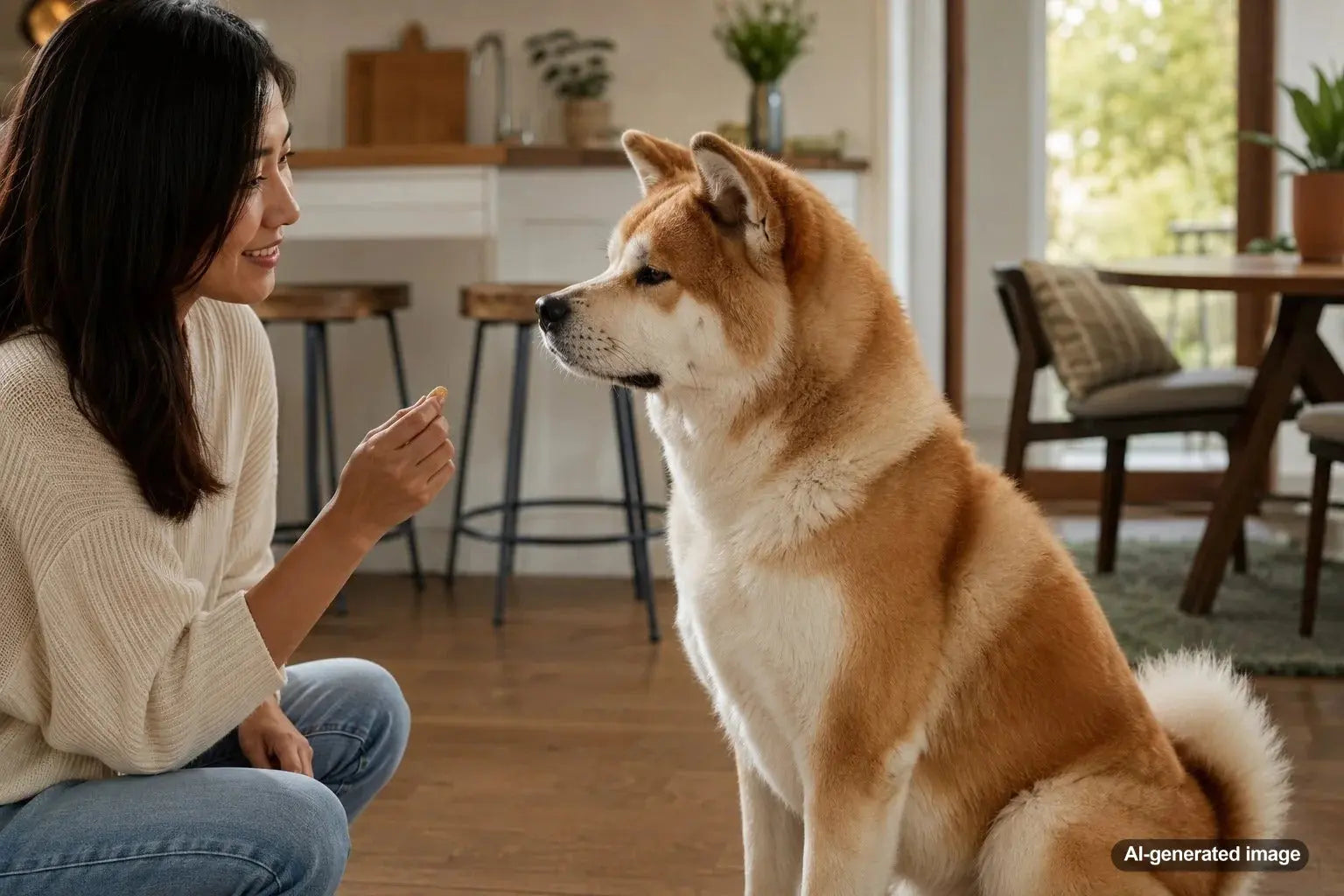 Akita dog showing the breed's loyal, dignified nature and quiet strength