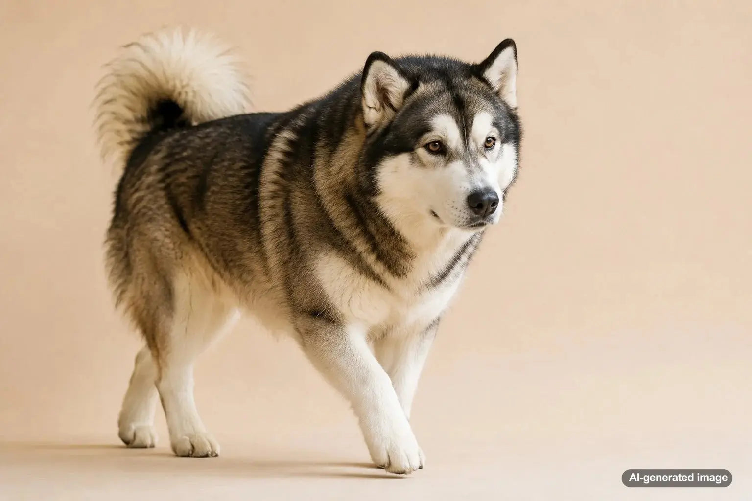 Alaskan Malamute showcasing the powerful build and thick coat of the Arctic freight sled dog