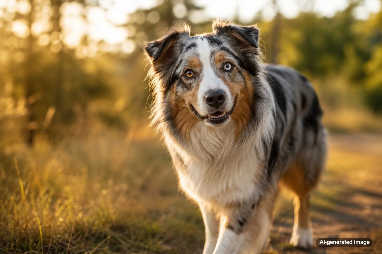 Australian Shepherd displaying the intelligent, loyal, and energetic personality of the breed