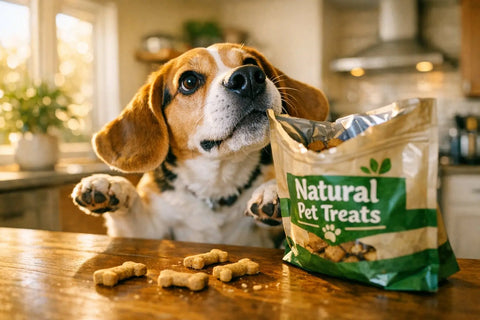 Beagle dog exploring outdoors, highlighting the breed's curious nose and cheerful personality