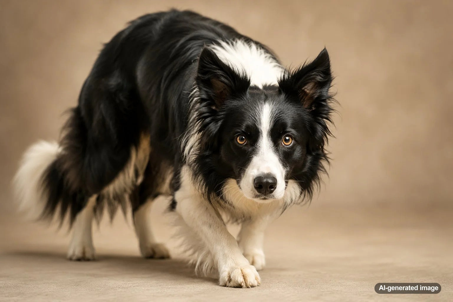 Border Collie learning during an active training session with mental stimulation and healthy dog treats