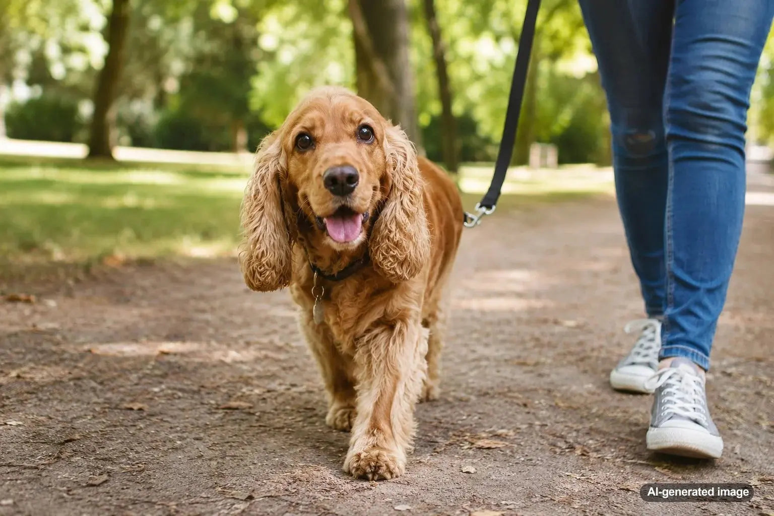 Merry Cocker Spaniel with expressive eyes and long silky ears