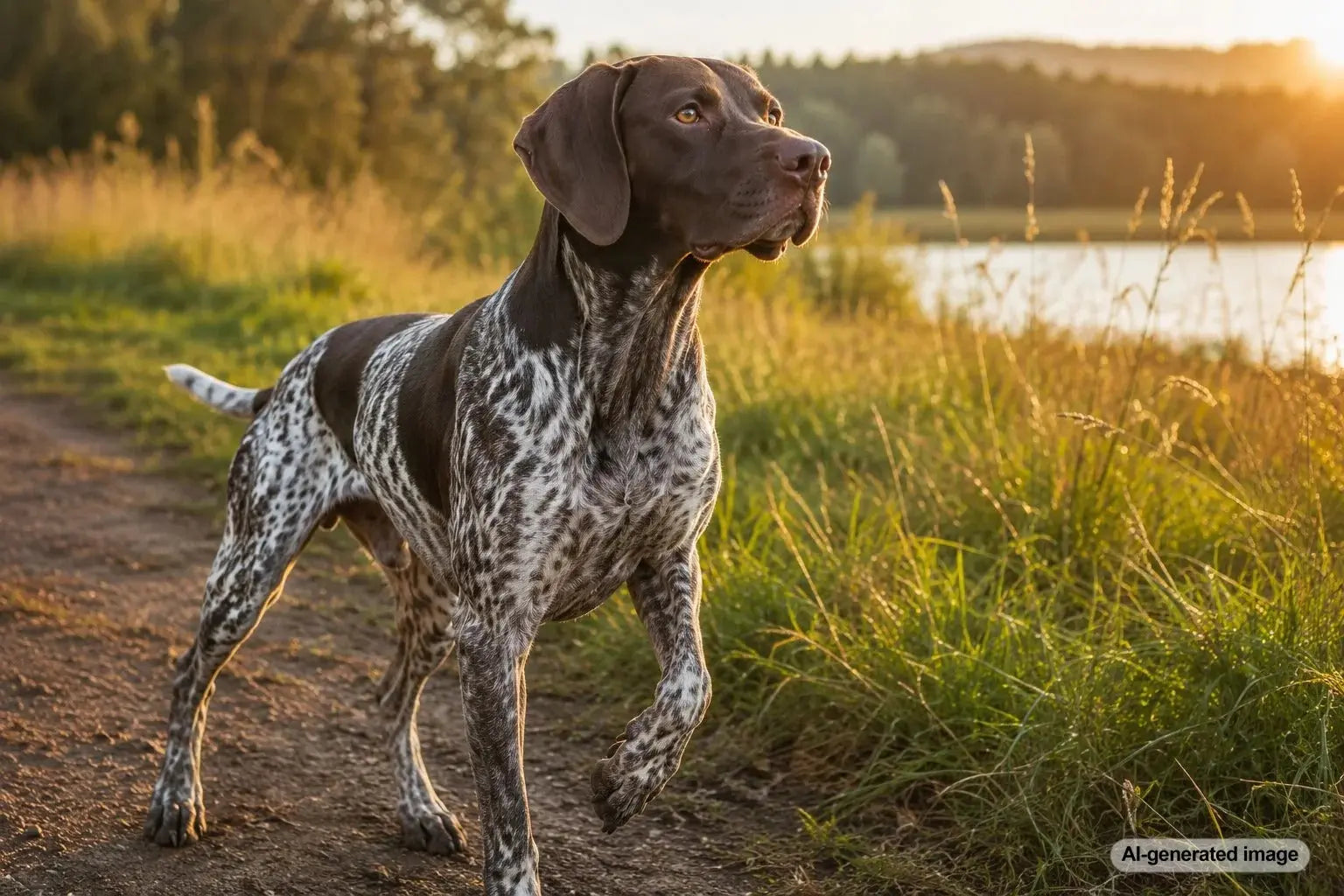 German Shorthaired Pointer enjoying an active outdoor adventure