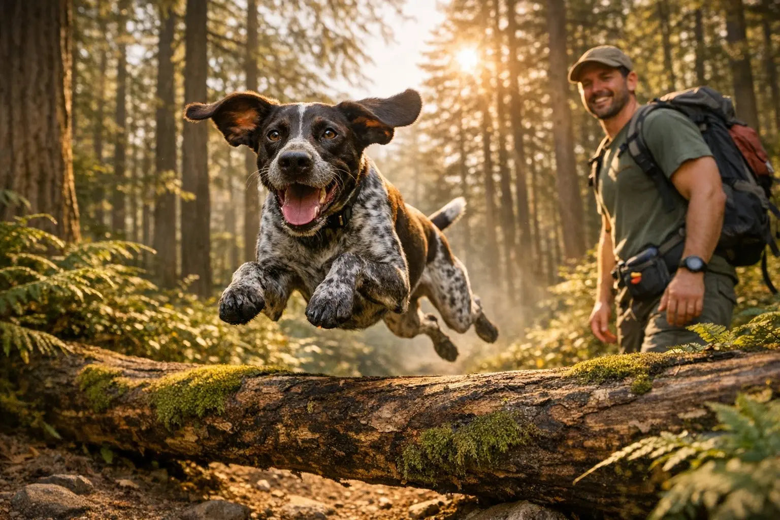 German Shorthaired Pointer standing alert outdoors on an adventure-themed feature image