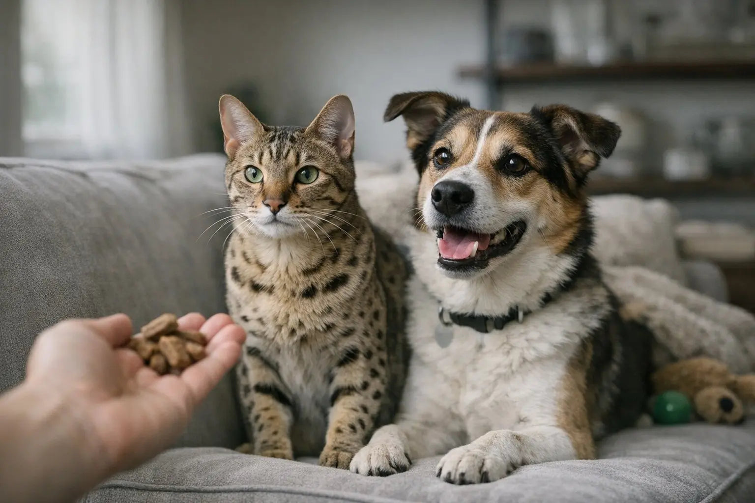 Ocicat cat with a spotted coat and athletic build, showing the breed's wild look and friendly domestic personality