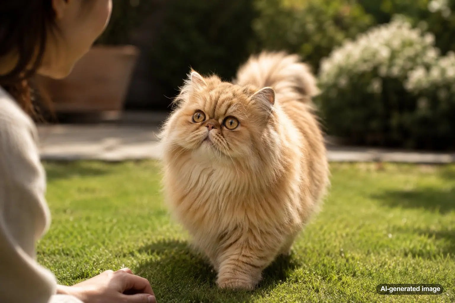 Persian cat resting like a regal couch potato in a cozy home