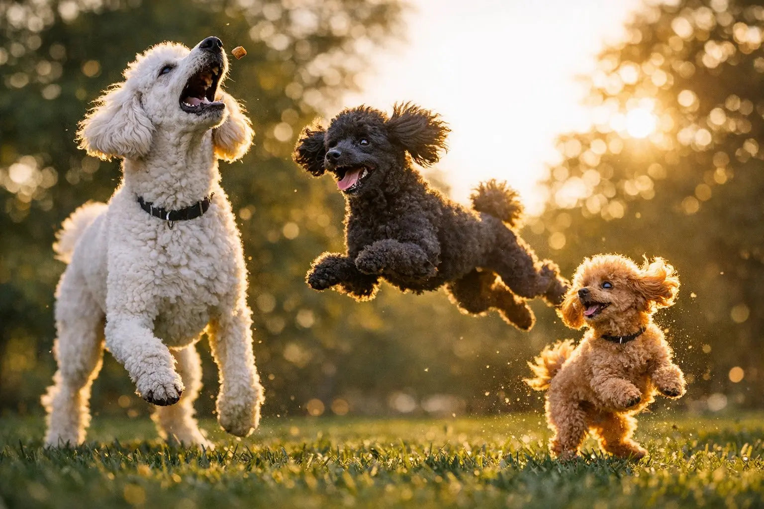A stylish and alert Poodle showcasing the breed's intelligence, athleticism, and elegant coat