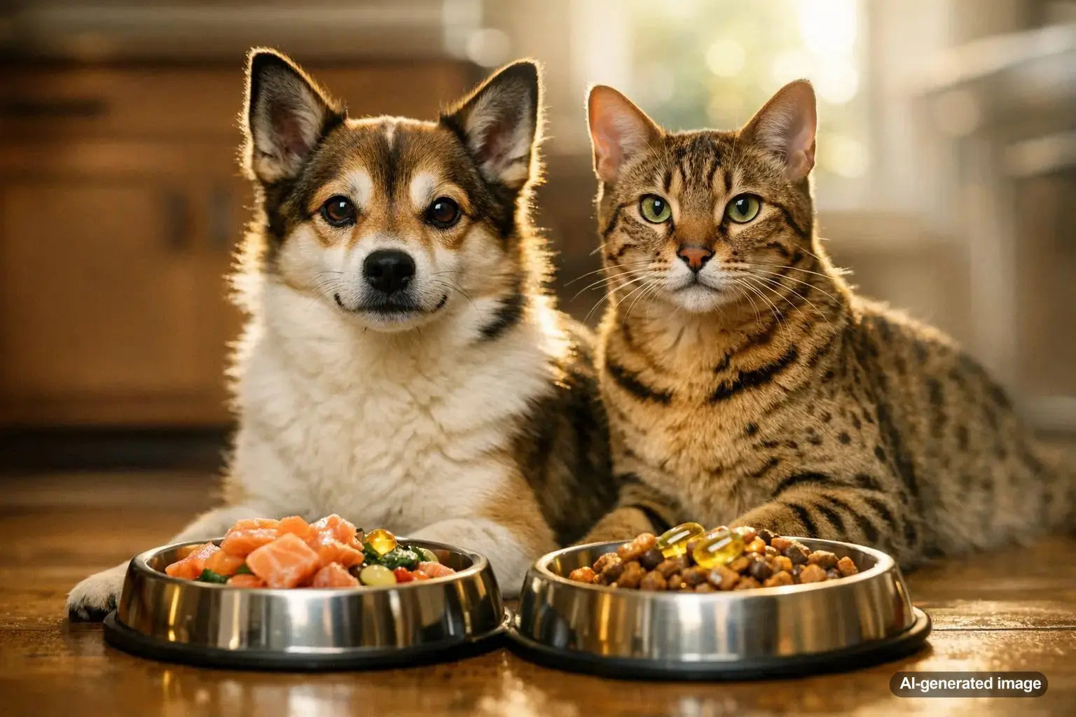 Healthy skin and shiny coat support for dogs and cats with omega-3 and omega-6 balance