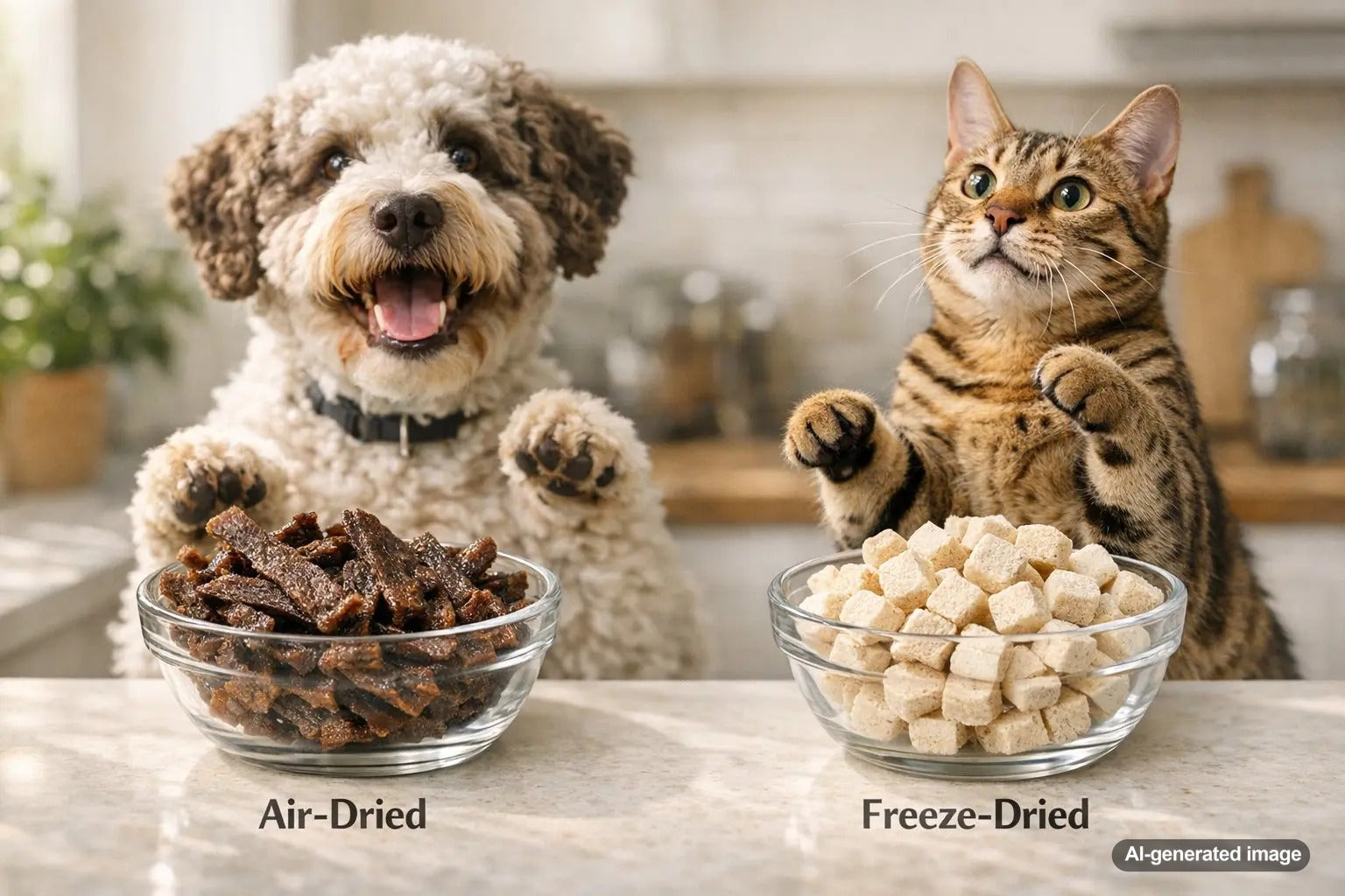 Air-dried vs freeze-dried pet treats comparison