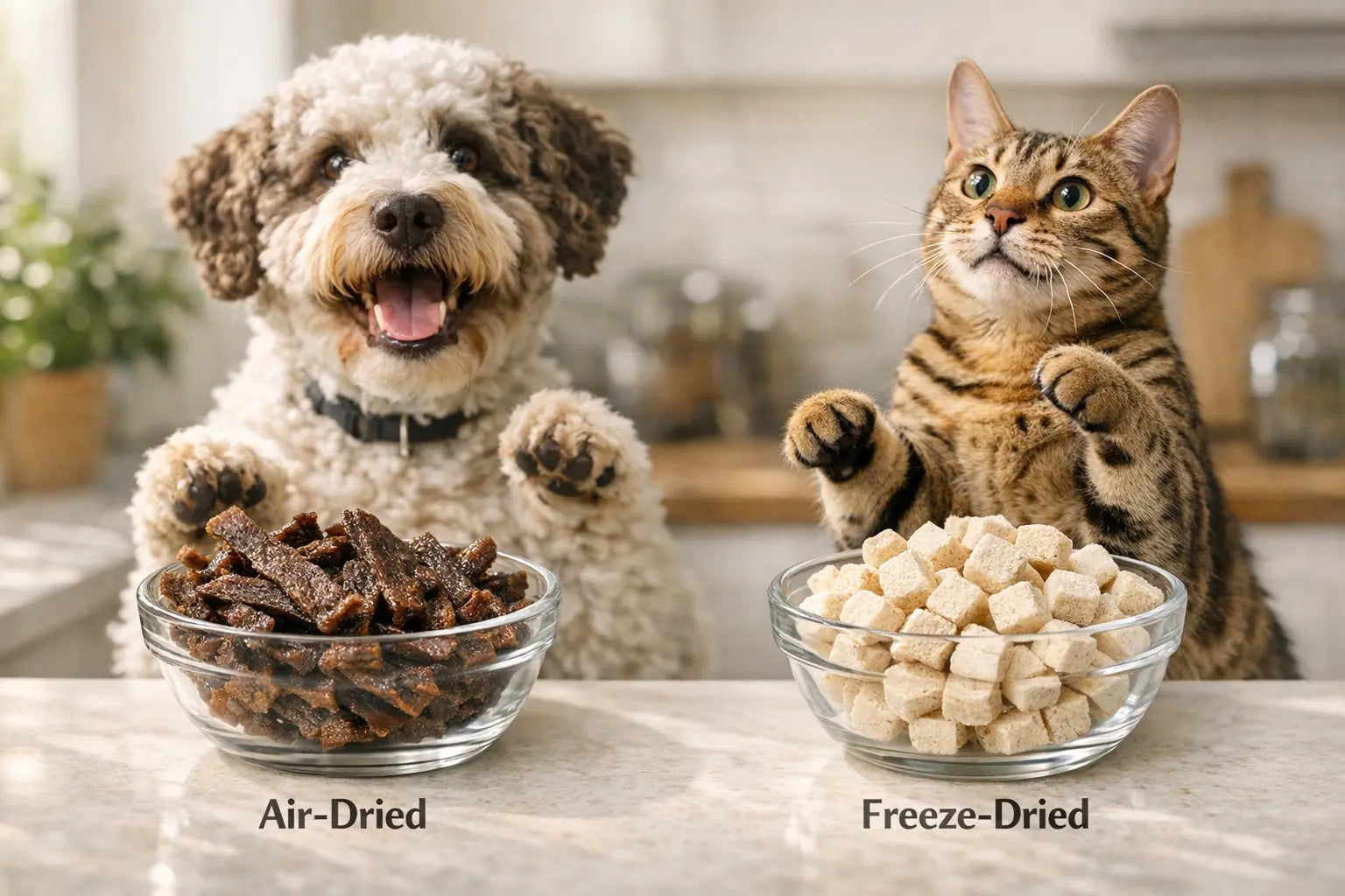Air-dried vs freeze-dried pet treats comparison