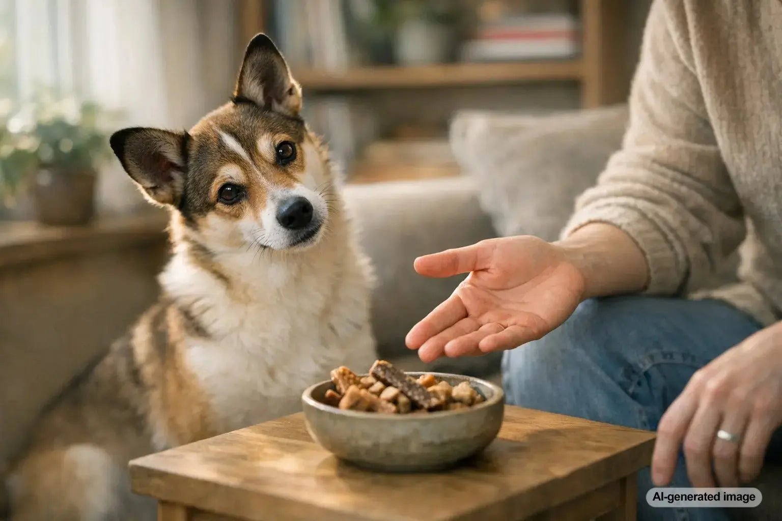 Dog attentively listening to human speech illustrating how dogs learn human vocabulary without training