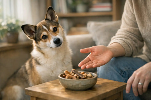 Dog attentively listening to human speech illustrating how dogs learn human vocabulary without training
