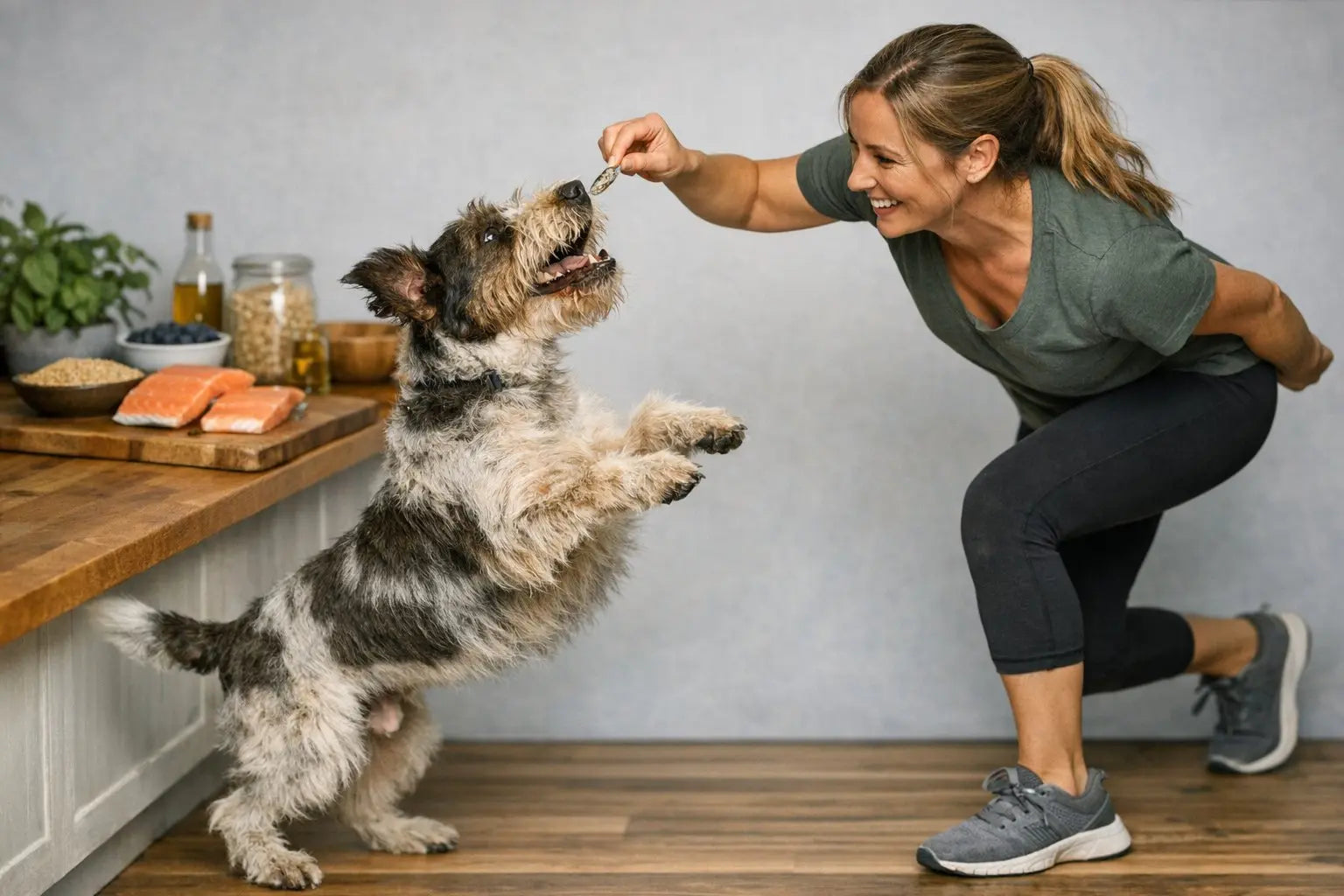 Fish treats for dogs in a limited ingredient treat routine with simple omega rich rewards