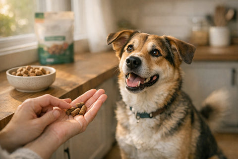 How many treats per day is safe for a medium-size dog enjoying healthy rewards
