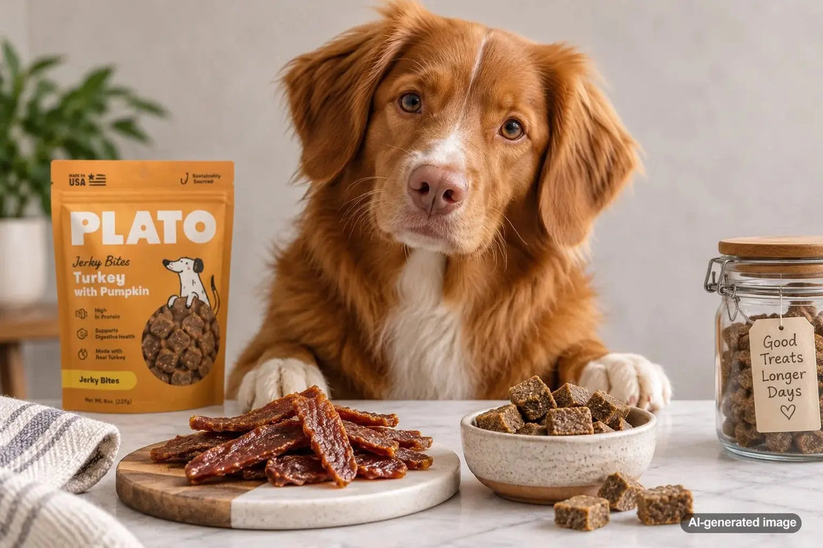 Air-dried dog treats showing different textures and moisture levels for understanding texture and shelf life
