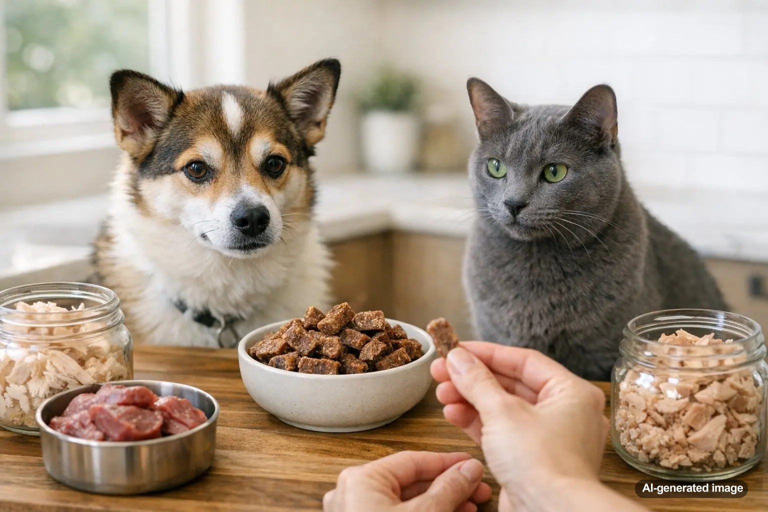 Dog enjoying single source protein treat for better digestion