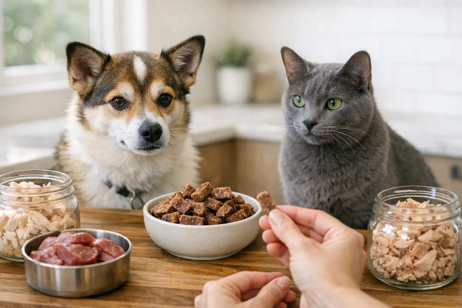 Dog enjoying single source protein treat for better digestion