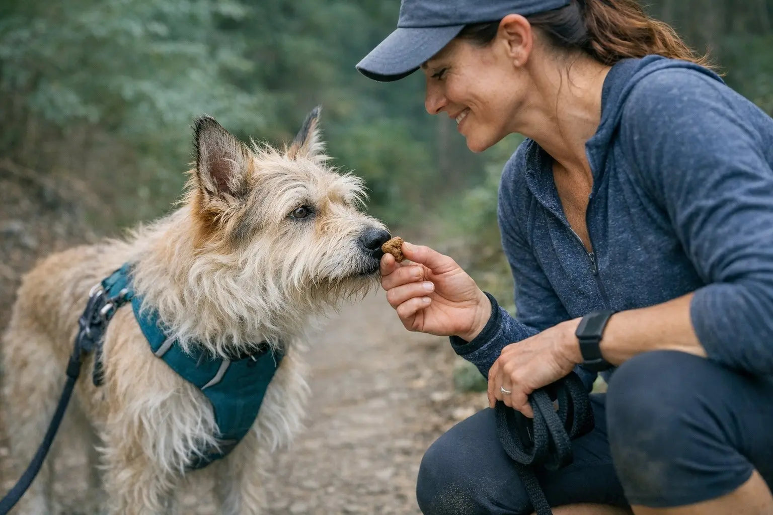 Dog enjoying a better treat routine with limited ingredient dog treats