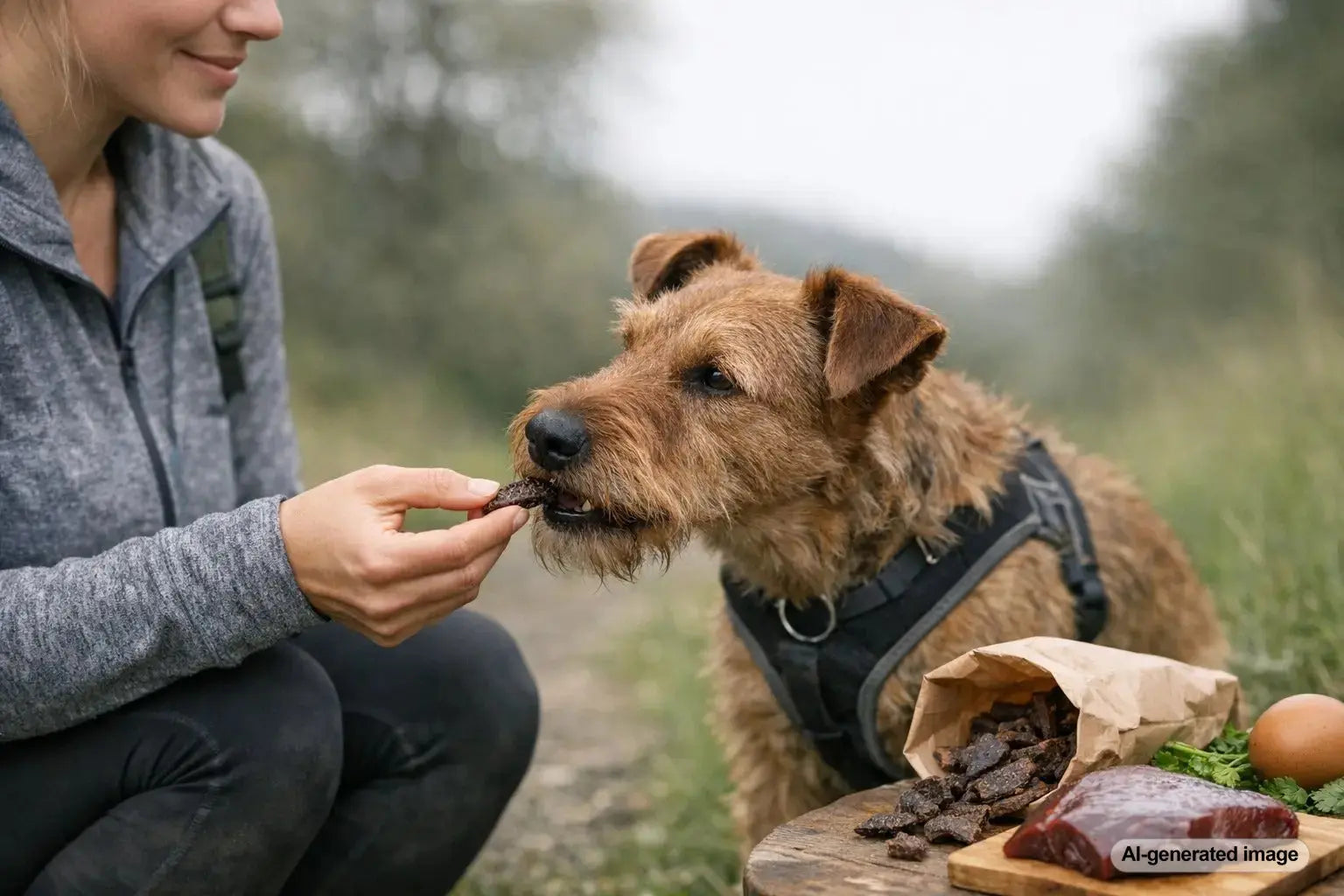 Healthy liver treats for dogs displayed with wholesome, simple ingredients and no unnecessary fillers
